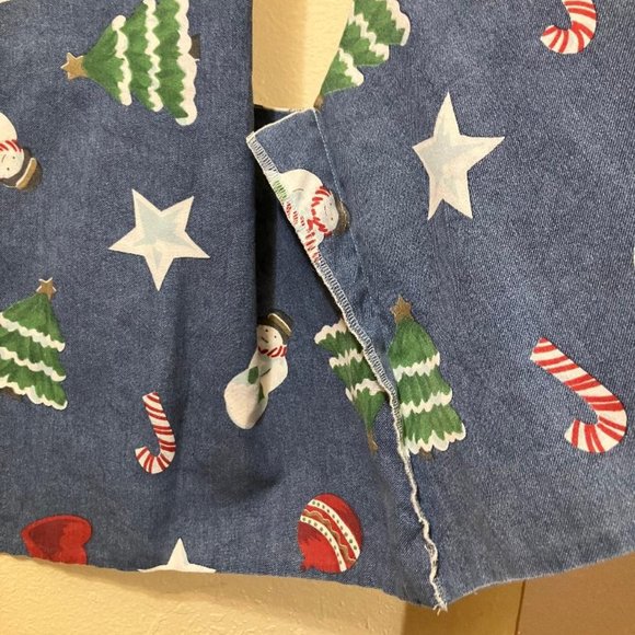 Vintage Handmade Snowman Pattern Button Up Holiday Vest Women's Size M/L - Picture 6 of 7